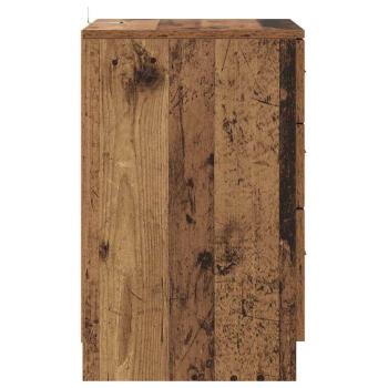 Nachttisch mit Schubladen Altholz 40 x 40 x 63 cm Holzwerkstoff