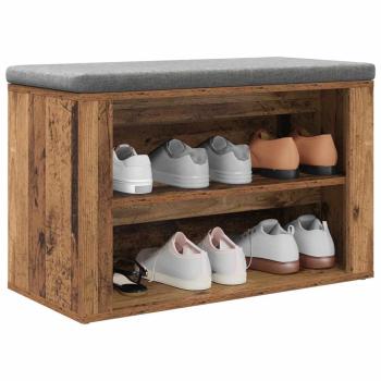 Schuhregal mit Regal Altholz 75 x 35 x 45 cm Holzwerkstoff