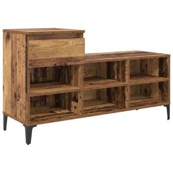 Schuhschrank mit Regal Altholz 102 x 36 x 60 cm Holzwerkstoff