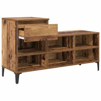 Schuhschrank mit Regal Altholz 102 x 36 x 60 cm Holzwerkstoff