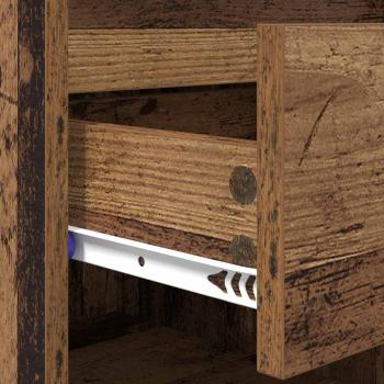 Schuhschrank mit Regal Altholz 102 x 36 x 60 cm Holzwerkstoff