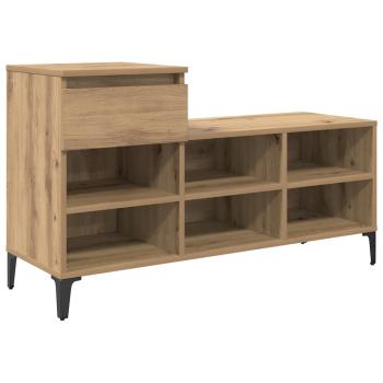 Schuhschrank Eiche handwerklich 102 x 36 x 60 cm Holzwerkstoff