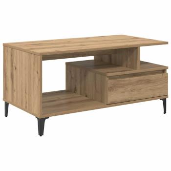 Couchtisch Eiche handwerklich 90 x 49 x 45 cm Holzwerkstoff