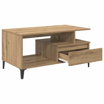 Couchtisch Eiche handwerklich 90 x 49 x 45 cm Holzwerkstoff