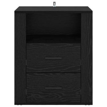 Nachttisch Schwarze Eiche 50 x 36 x 60 cm Holzwerkstoff