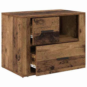 Nachttisch mit Schubladen Altholz 60 x 36 x 45 cm Holzwerkstoff