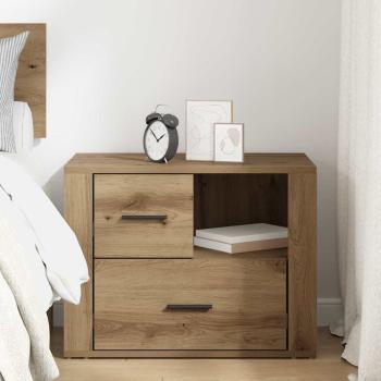 Nachttisch Eiche handwerklich 60 x 36 x 45 cm Holzwerkstoff