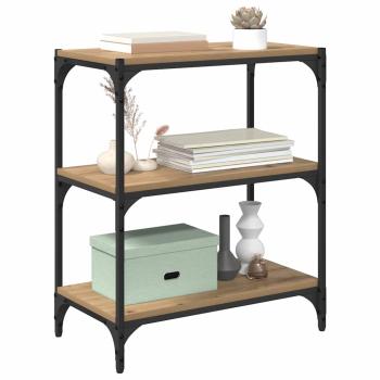 Bücherregal Eiche handwerklich 60 x 33 x 71 cm Holzwerkstoff