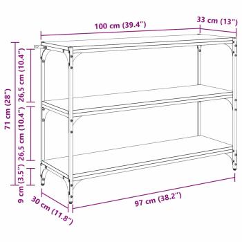 Bücherregal Altholz 100 x 33 x 71 cm Holzwerkstoff
