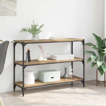 ARDEBO.de - Bücherregal Eiche handwerklich 100 x 33 x 71 cm Holzwerkstoff