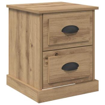 Nachttisch Eiche handwerklich 39 x 39 x 47.5 cm Holzwerkstoff
