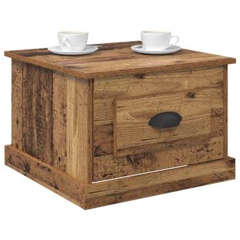 Couchtisch with Drawer Altholz 50 x 50 x 35 cm Holzwerkstoff