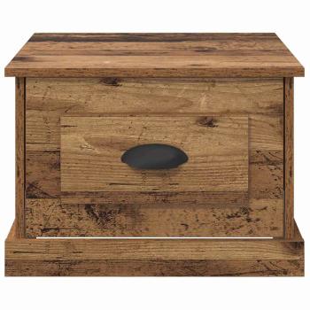 Couchtisch with Drawer Altholz 50 x 50 x 35 cm Holzwerkstoff