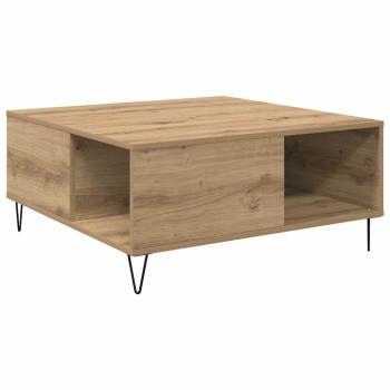 Couchtisch Eiche handwerklich 80 x 80 x 36.5 cm Holzwerkstoff