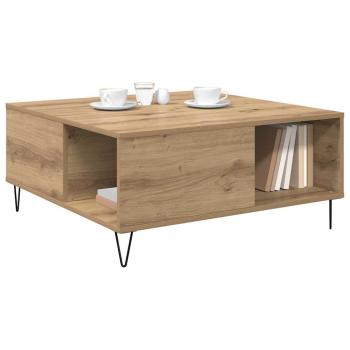 Couchtisch Eiche handwerklich 80 x 80 x 36.5 cm Holzwerkstoff
