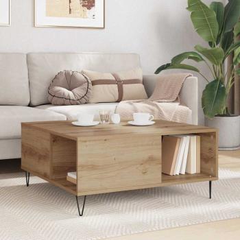 Couchtisch Eiche handwerklich 80 x 80 x 36.5 cm Holzwerkstoff