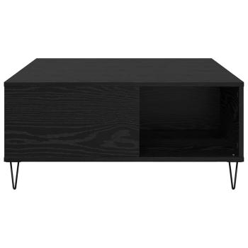 Couchtisch Schwarze Eiche 80 x 80 x 36.5 cm Holzwerkstoff