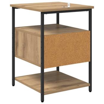 Nachttisch Eiche handwerklich 40 x 42 x 56 cm Holzwerkstoff