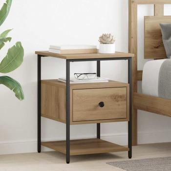 ARDEBO.de - Nachttisch 2 pcs Eiche handwerklich 40 x 42 x 56 cm