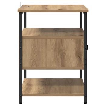 Nachttisch 2 pcs Eiche handwerklich 40 x 42 x 56 cm