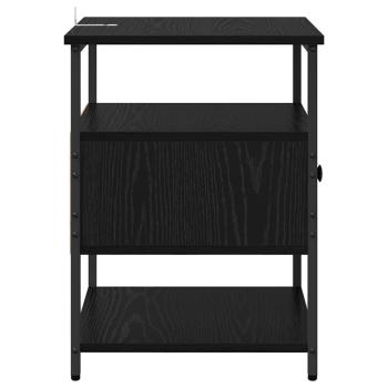 Nachttisch 2 pcs Schwarze Eiche 40 x 42 x 56 cm Holzwerkstoff