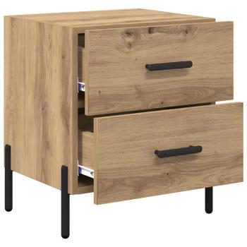 Nachttisch Eiche handwerklich 40 x 35 x 47,5 cm Holzwerkstoff