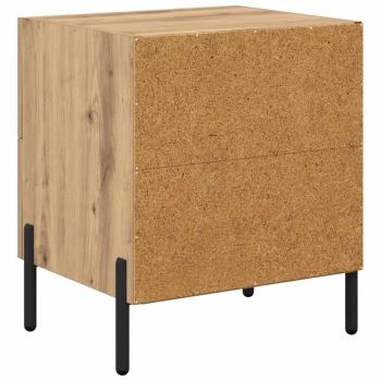 Nachttisch 2 pcs Eiche handwerklich 40 x 35 x 47,5 cm