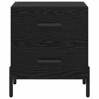 Nachttisch 2 pcs Schwarze Eiche 40 x 35 x 47,5 cm Holzwerkstoff