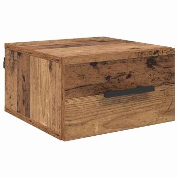 Nachttisch Wandmontiert Altholz 35 x 35 x 20 cm Holzwerkstoff