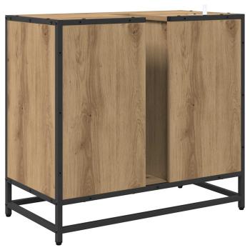 Badezimmer Waschbecken Schrank mit Regal Eiche handwerklich