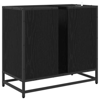 Badezimmer Waschbecken Schrank Schwarze Eiche 65 x 33 x 60 cm