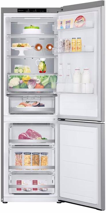 LG GBV3100BPY Stand Kühl-Gefrierkomination, 59,5 cm breit, 344 L, Total No Frost, Multi-Airflow, DoorCooling+, prime silber