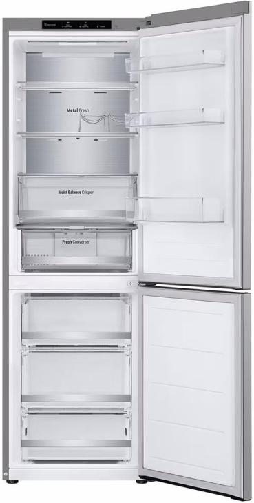 LGGBV5140APY Stand Kühl-Gefrierkombination, 59,5 cm breit, 344 L, Total No Frost, DoorCooling+, LINEARCooling, Express Freeze, prime silber