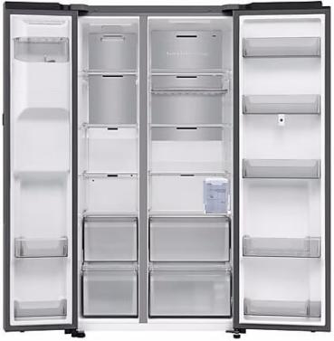 Samsung RS90F67BETEF Stand Side-by-Side Kombination, 91,2 cm breit, 614 L, NoFrost+, Wassertank, WiFi, Eis- und Wasserspender, Edelstahloptik