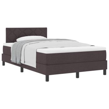 Boxspringbett mit Matratze Dunkelbraun 120 x 200 cm Stoff
