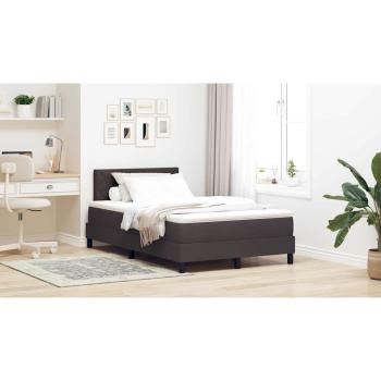 Boxspringbett mit Matratze Dunkelbraun 120 x 200 cm Stoff