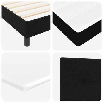 Boxspringbett mit Matratze mit Matratze Schwarz 80 x 200 cm