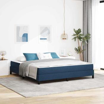 ARDEBO.de - Boxspringbett mit Matratze Blau 180 x 200 cm Stoff
