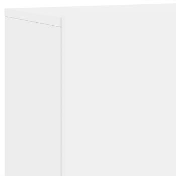 ARDEBO.de - 6-tlg. Wohnwand Weiß Holzwerkstoff