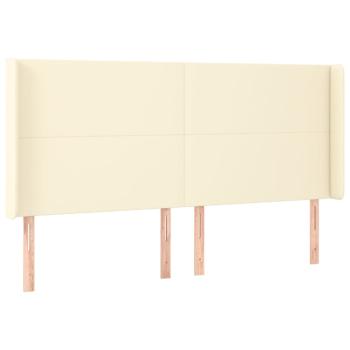 Boxspringbett mit Matratze & LED Creme 200x200 cm Kunstleder