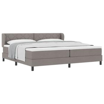 Boxspringbett mit Matratze Taupe 200 x 200 cm Stoff