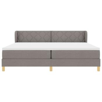 Boxspringbett mit Matratze Creme 90x200 cm Stoff Taupe