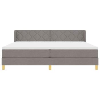 Boxspringbett mit Matratze Taupe 200 x 200 cm Stoff