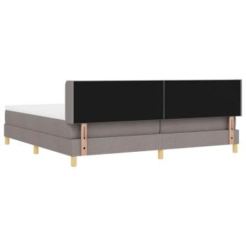 Boxspringbett mit Matratze Taupe 200 x 200 cm Stoff