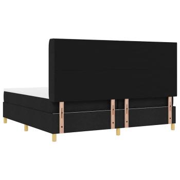 Boxspringbett mit Matratze Schwarz 200 x 200 cm Stoff