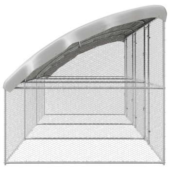 Hühnerkäfig Silber 600 x 200 x 198.5 cm Verzinkter Stahl