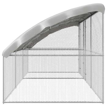 Hühnerkäfig Silber 600 x 200 x 198.5 cm Verzinkter Stahl