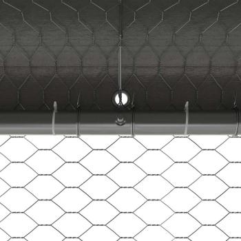Hühnerkäfig Silber 600 x 200 x 198.5 cm Verzinkter Stahl