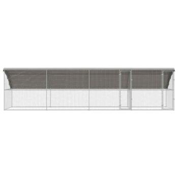 Hühnerkäfig Silber 800 x 200 x 198.5 cm Verzinkter Stahl