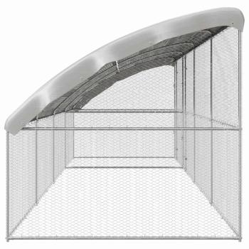 Hühnerkäfig Silber 800 x 200 x 198.5 cm Verzinkter Stahl